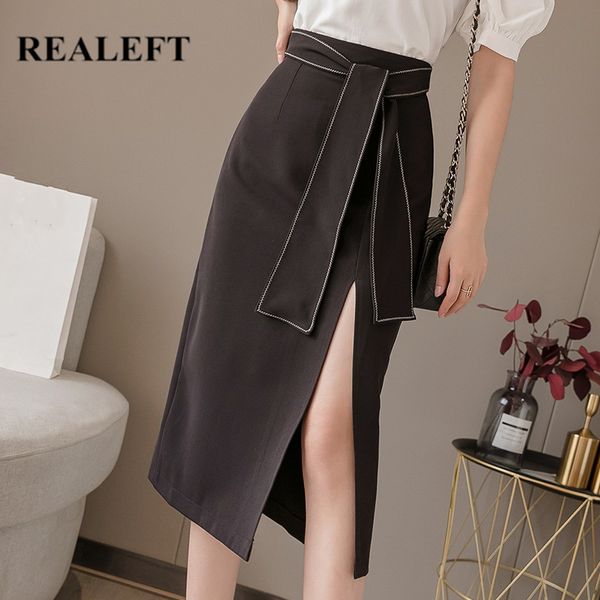 spring summer korean ol elegant pencil midi skirts sashes chic high waist front split sheath wrap female 210428, Black
spring summer korean ol elegant pencil midi skirts sashes chic high waist front split sheath wrap female 210428, Black