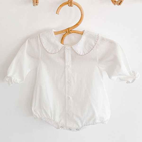 infant baby girls doll collar rompers clothes bodysuit spring autumn long sleeve pure color 210429, Blue
infant baby girls doll collar rompers clothes bodysuit spring autumn long sleeve pure color 210429, Blue