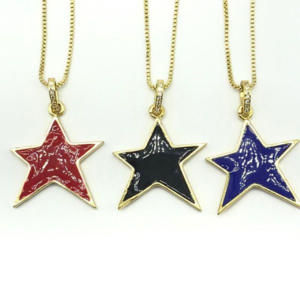 pendant necklaces 5pcs/lot simple design enamel star shape necklace gold metal fashion female jewelry, Silver
pendant necklaces 5pcs/lot simple design enamel star shape necklace gold metal fashion female jewelry, Silver