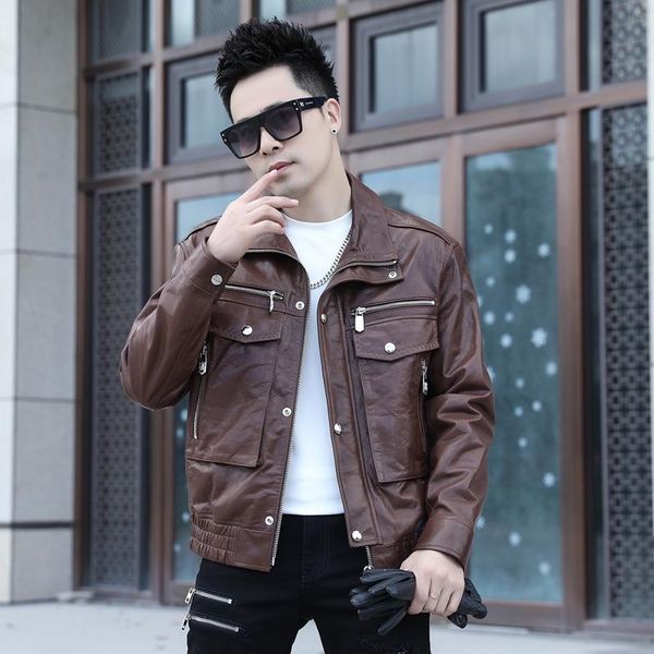 men's jackets sq10609 fashion coats & 2021 runway luxury european design party style clothing, Black;brown
men's jackets sq10609 fashion coats & 2021 runway luxury european design party style clothing, Black;brown