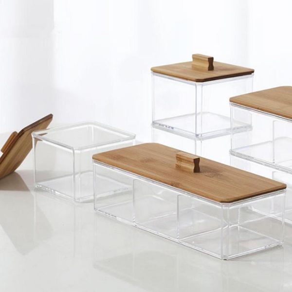 storage boxes & bins clear acrylic q-tip organizer square cotton pad ball swab holder with wooden lid container for floss picks bath salts
storage boxes & bins clear acrylic q-tip organizer square cotton pad ball swab holder with wooden lid container for floss picks bath salts