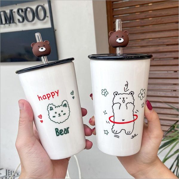 mugs cartoon bear ceramic mug straight body lovely straw cup for children water bottle business office boys and girls drinking cups
mugs cartoon bear ceramic mug straight body lovely straw cup for children water bottle business office boys and girls drinking cups