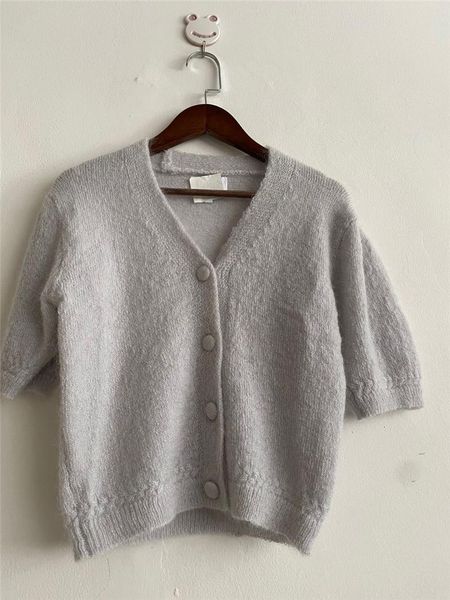 women's knits & tees women fall and winter elegant mohair sweater half sleeve v-neck bubble casual warm clothes cardigan, White
women's knits & tees women fall and winter elegant mohair sweater half sleeve v-neck bubble casual warm clothes cardigan, White