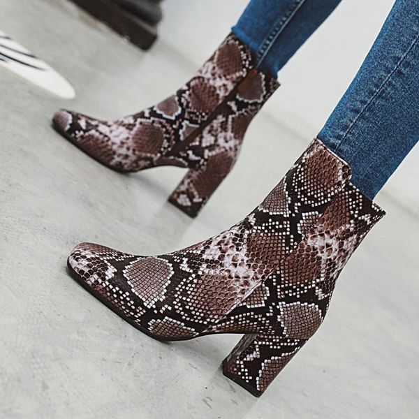 boots lapolaka plus size 48 ins colorful snake print shoes woman zip up chunky heels fashion ankle ladies 0r4a, Black
boots lapolaka plus size 48 ins colorful snake print shoes woman zip up chunky heels fashion ankle ladies 0r4a, Black