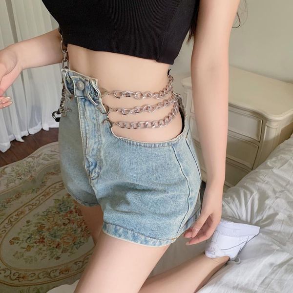 women's shorts fashion arrival women denim chain hollow out high waisted summer light blue mini jeans ladies, White;black
women's shorts fashion arrival women denim chain hollow out high waisted summer light blue mini jeans ladies, White;black