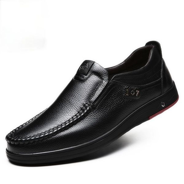 ly men's genuine leather shoes size 38-47 head soft anti-slip driving man spring dress, Black
ly men's genuine leather shoes size 38-47 head soft anti-slip driving man spring dress, Black