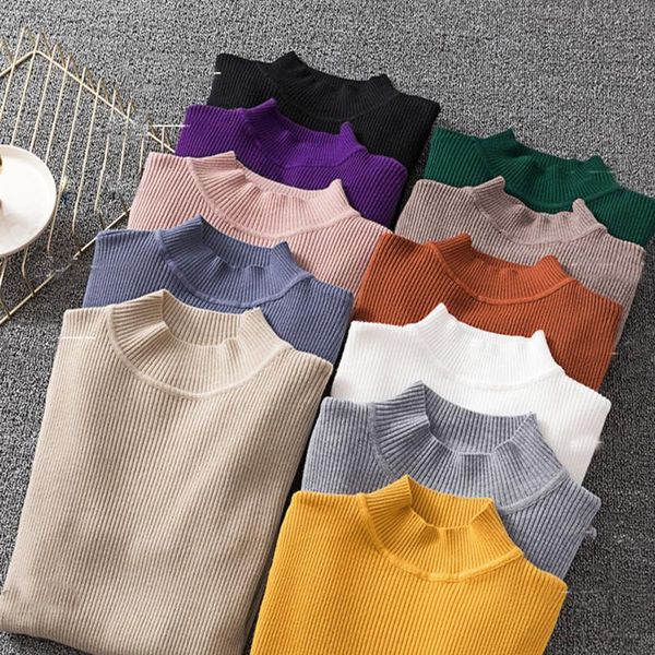 women's sweaters winter knitting sweater pullovers women long sleeve turtleneck knitted chic woman clothes female casual streetwear, White;black
women's sweaters winter knitting sweater pullovers women long sleeve turtleneck knitted chic woman clothes female casual streetwear, White;black