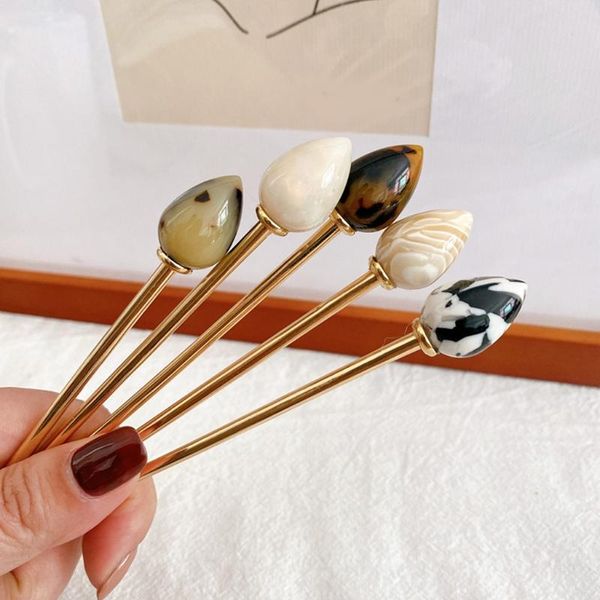 hair accessories simple elegant metal stick fork chignon pin water drop shape acetate decorative hairpin chopsticks jewelry for women
hair accessories simple elegant metal stick fork chignon pin water drop shape acetate decorative hairpin chopsticks jewelry for women