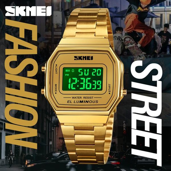 fashion stainless steel strap watches men's digital watch luxury chronograph luminous alarm clock brand skmei wristwatch men wristwatch, Slivery;brown
fashion stainless steel strap watches men's digital watch luxury chronograph luminous alarm clock brand skmei wristwatch men wristwatch, Slivery;brown