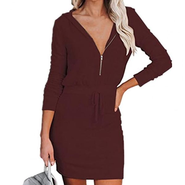 casual dresses women dress solid color elegant breathable long sleeve v neck ladies slim high waist 3 colors autumn, Black;gray
casual dresses women dress solid color elegant breathable long sleeve v neck ladies slim high waist 3 colors autumn, Black;gray