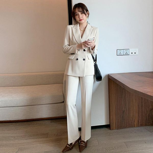 women's two piece pants suit korean style 2021 spring and autumn fashion small temperament professional tailored casual coat, White
women's two piece pants suit korean style 2021 spring and autumn fashion small temperament professional tailored casual coat, White