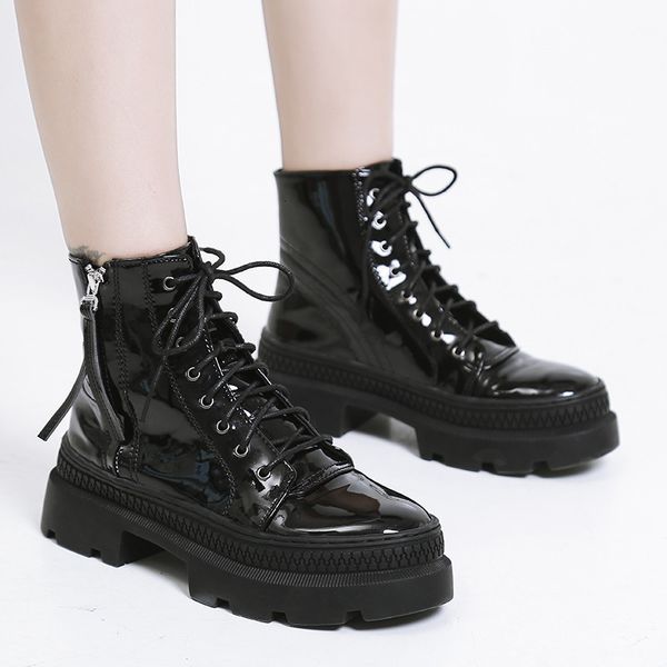 dress shoes women ankle boots fashion round toe 6cm heel lace up and zip 4cm platform for woman comfortable botas 35-40 6usf, Black
dress shoes women ankle boots fashion round toe 6cm heel lace up and zip 4cm platform for woman comfortable botas 35-40 6usf, Black