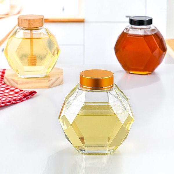 380ml hexagonal jam glass jars transparent honey storage bottle with dipper lid home kitchen liquid orgazation box bottles &
380ml hexagonal jam glass jars transparent honey storage bottle with dipper lid home kitchen liquid orgazation box bottles &