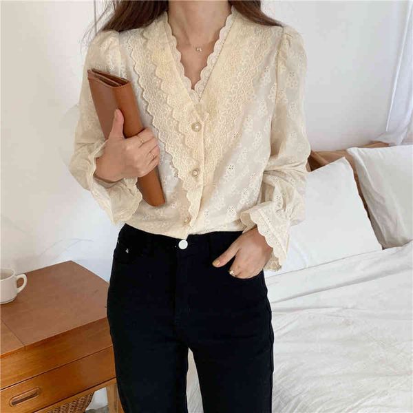 comelapricot elegance patchwork lace casual v-neck flare sleeves vintage gentle streetwear basewear retro shirts 210515, White
comelapricot elegance patchwork lace casual v-neck flare sleeves vintage gentle streetwear basewear retro shirts 210515, White