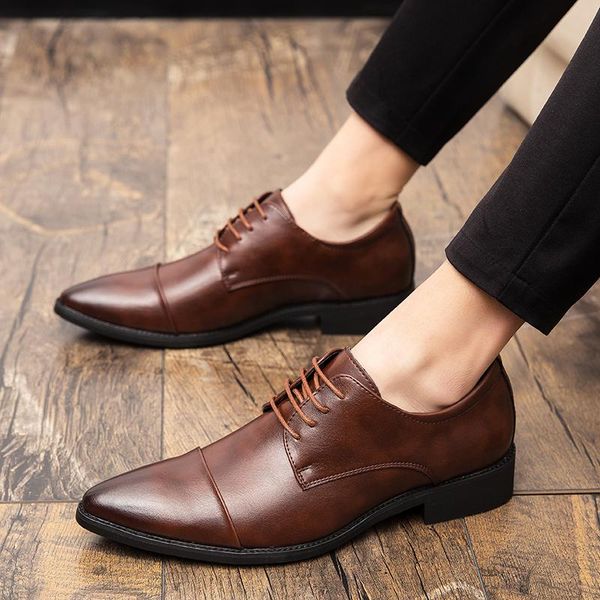 dress shoes 2021 trendy men's classic pointed patchwork lace up oxford moccasins wedding prom formal footwear zapatos hombre, Black
dress shoes 2021 trendy men's classic pointed patchwork lace up oxford moccasins wedding prom formal footwear zapatos hombre, Black