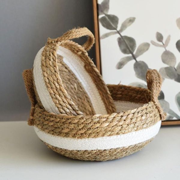 hand-woven straw basket tabledebris storage key cosmetics coffee toy container baskets
hand-woven straw basket tabledebris storage key cosmetics coffee toy container baskets