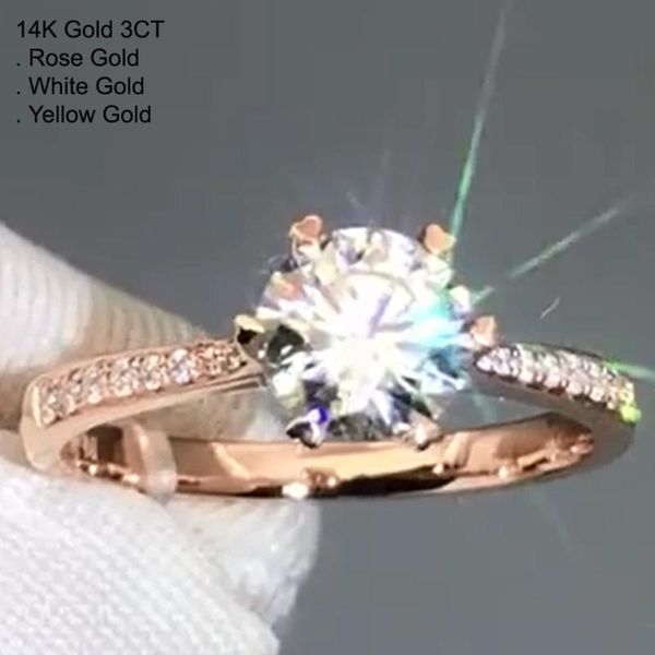 cluster rings 14k rose gold 3 moissanite diamond ring women round crown heart wedding party engagement anniversary ct d color, Golden;silver
cluster rings 14k rose gold 3 moissanite diamond ring women round crown heart wedding party engagement anniversary ct d color, Golden;silver