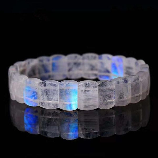 beaded, strands women mens bracelet natural moonstone rectangle shaped beads jewelry transparent strong blue light stretch bracelets, Black
beaded, strands women mens bracelet natural moonstone rectangle shaped beads jewelry transparent strong blue light stretch bracelets, Black