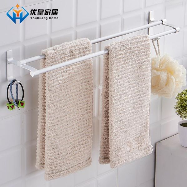 towel racks punch-bathroom accessories space aluminum double-bar holder wall-mounted hook storage shower rack
towel racks punch-bathroom accessories space aluminum double-bar holder wall-mounted hook storage shower rack