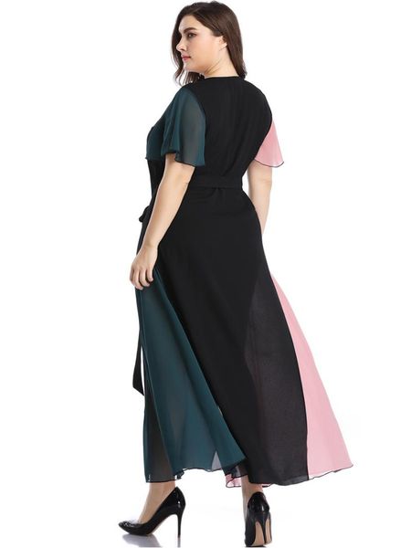 plus size dresses beach dress ladies chiffon patchwork butterfly sleeve v neck light midi loose lace robes party outfits, Black
plus size dresses beach dress ladies chiffon patchwork butterfly sleeve v neck light midi loose lace robes party outfits, Black