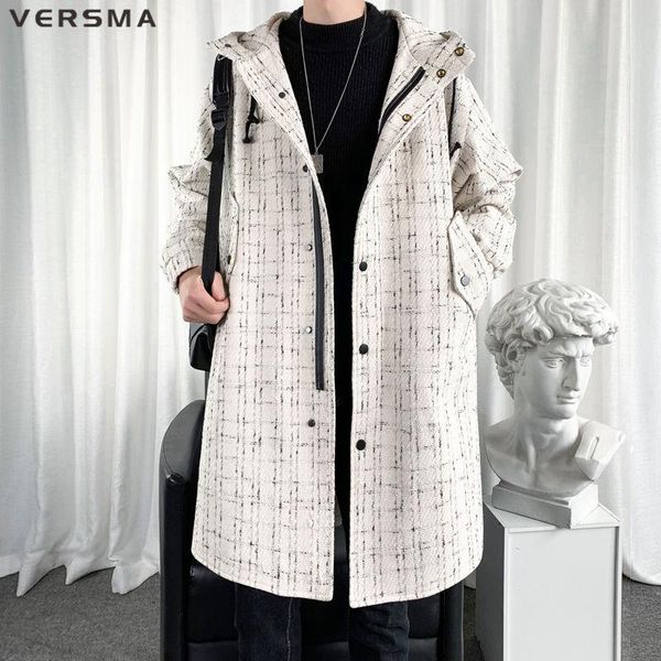 men's trench coats versma japanese trendy long wool russian coat homme autumn hooded plaid oversize windbreaker men large size drop, Tan;black
men's trench coats versma japanese trendy long wool russian coat homme autumn hooded plaid oversize windbreaker men large size drop, Tan;black