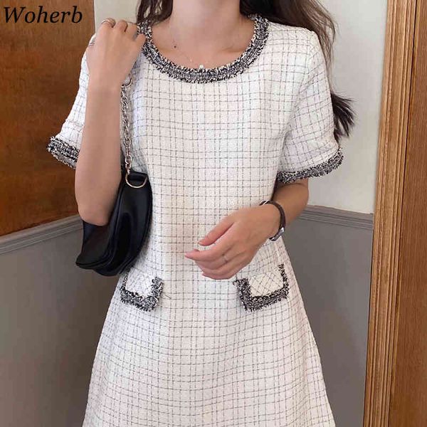 elegant sweet chic dress women vintage summer plaid short sleeve dresses korean fashion weave tassel vestidos 210417, Black;gray
elegant sweet chic dress women vintage summer plaid short sleeve dresses korean fashion weave tassel vestidos 210417, Black;gray
