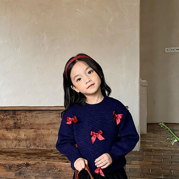 pullover girls baby bow cute sweaters 2021 fashion korean style knitted clothes kids girl knitting clothing soft costumes, Blue
pullover girls baby bow cute sweaters 2021 fashion korean style knitted clothes kids girl knitting clothing soft costumes, Blue