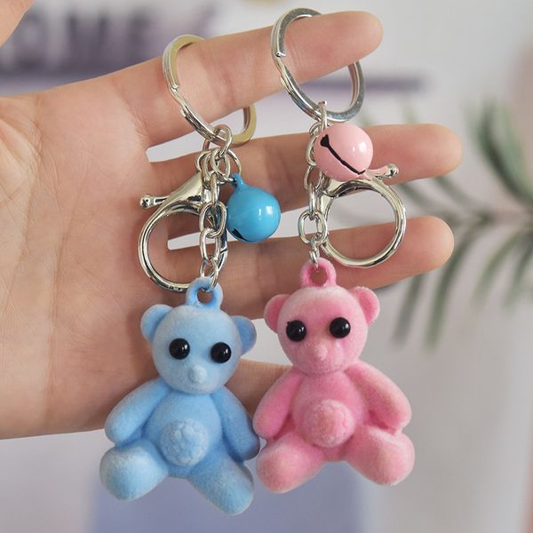 creative cute flocking bear keychain women's bag pendant give girls small gift couple keychain ring a1, Silver
creative cute flocking bear keychain women's bag pendant give girls small gift couple keychain ring a1, Silver