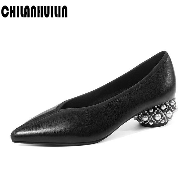 simple design fashion round beading heel genuine leather pumps pointed toe wedge shoes woman dress office lady party, Black
simple design fashion round beading heel genuine leather pumps pointed toe wedge shoes woman dress office lady party, Black