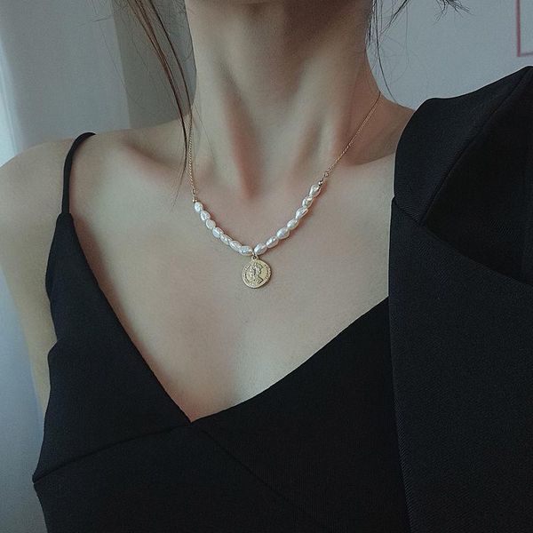 pendant necklaces lovoacc vintage natural freshwater pearl necklace for women gold color coin queen portrait twist rope chokers, Silver
pendant necklaces lovoacc vintage natural freshwater pearl necklace for women gold color coin queen portrait twist rope chokers, Silver