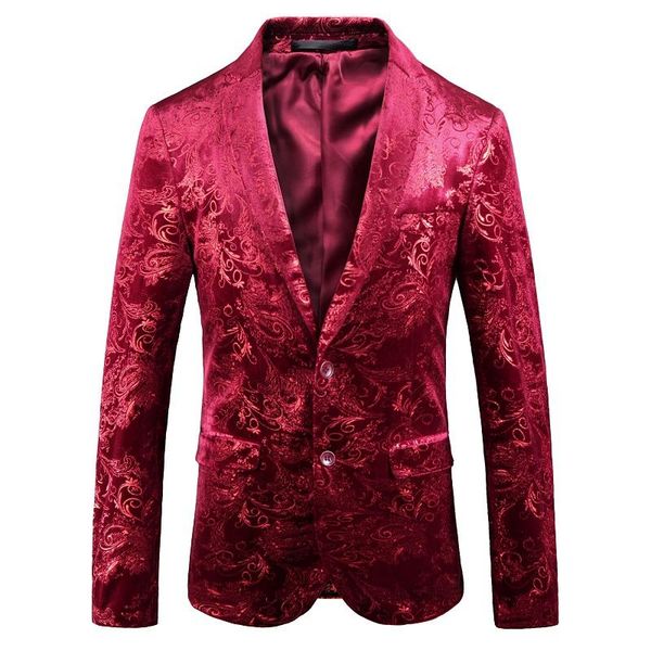 men's suits & blazers 2021 red print embroidered blazer jacket formal business suit casual self-cultivation two button party wedding, White;black
men's suits & blazers 2021 red print embroidered blazer jacket formal business suit casual self-cultivation two button party wedding, White;black