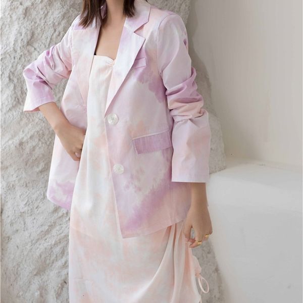 women's suits & blazers tie dye pink blazer women autumn casual suit jacket ladies korean fall and coats fashion tzh6, White;black
women's suits & blazers tie dye pink blazer women autumn casual suit jacket ladies korean fall and coats fashion tzh6, White;black