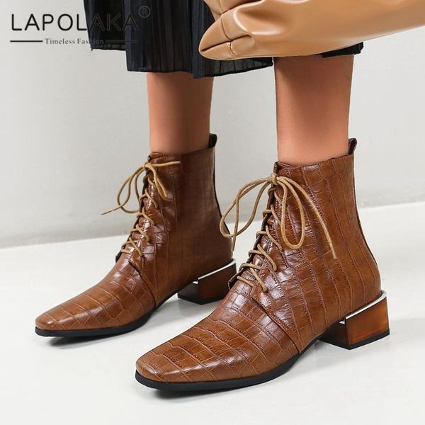 boots lapolaka 2021 arrivals lace up work woman shoes thick heels snake print trendy fashion ins dropship office ladies boot, Black
boots lapolaka 2021 arrivals lace up work woman shoes thick heels snake print trendy fashion ins dropship office ladies boot, Black