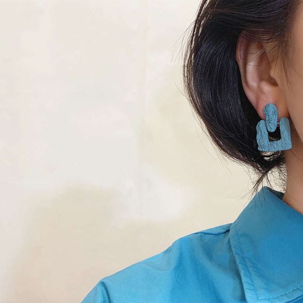 s925 silver needle morandi geometric square flower female art design simple versatile earrings, Black
s925 silver needle morandi geometric square flower female art design simple versatile earrings, Black