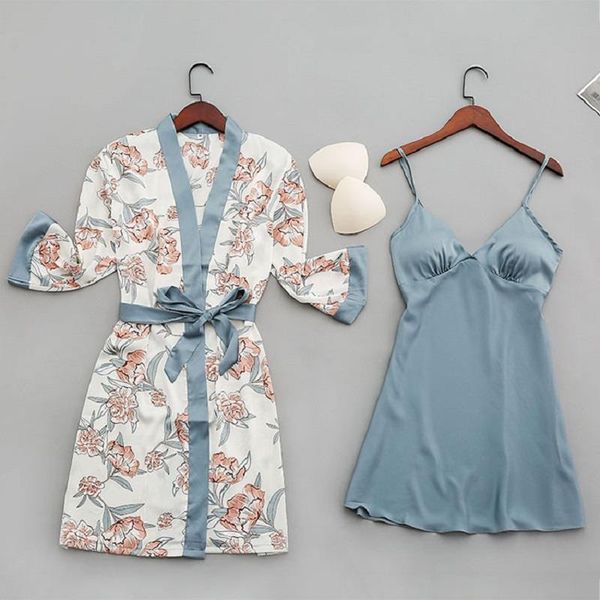 womens sleepwears women sleepwear nightgown silk satin pajamas robes lounge pyjamas with pads homewear pijamas kimono nightdress, Black;red
womens sleepwears women sleepwear nightgown silk satin pajamas robes lounge pyjamas with pads homewear pijamas kimono nightdress, Black;red