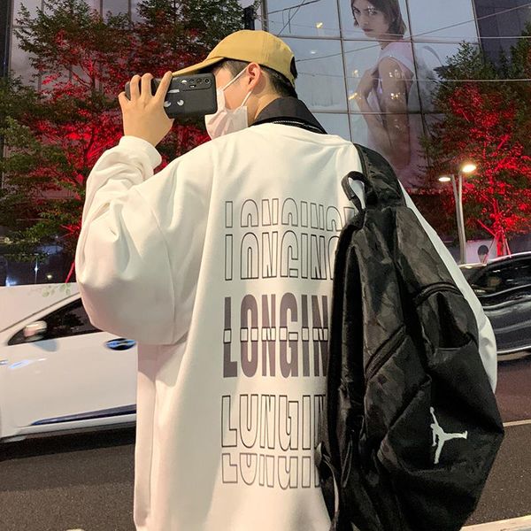 men's hoodies & sweatshirts hooded sweater spring and autumn ins tide brand hong kong style loose trend all-match jacket couple hedging, Black
men's hoodies & sweatshirts hooded sweater spring and autumn ins tide brand hong kong style loose trend all-match jacket couple hedging, Black