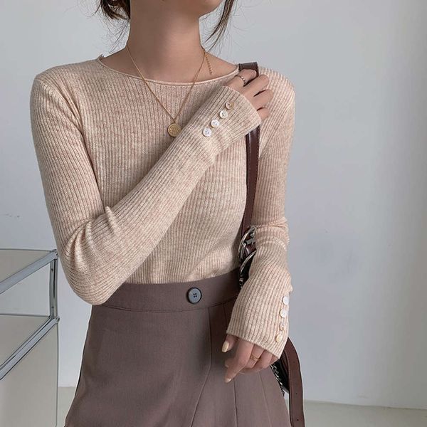 women's sweaters sweaterswinter korean core spun yarn soft waxy with knitted bottomed women's design small long sleeve sweater r0q, White;black
women's sweaters sweaterswinter korean core spun yarn soft waxy with knitted bottomed women's design small long sleeve sweater r0q, White;black