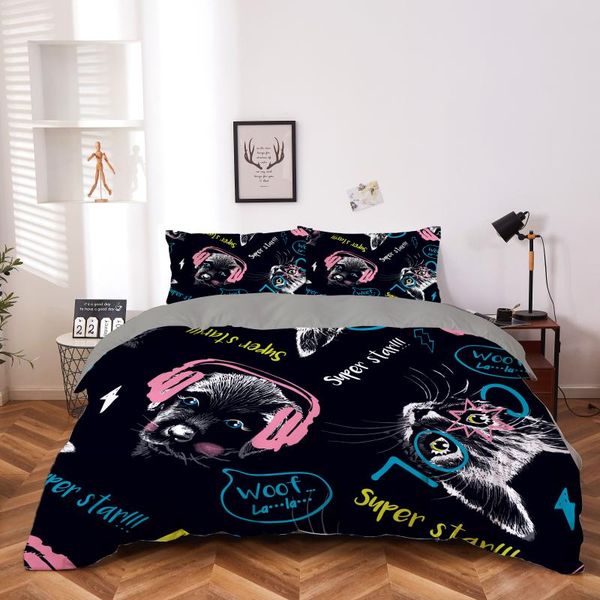 bedding sets 3d luxury 2/3pcs duvet cover king 240x220 size cartoon cat printed set for kids teens quilt with pillowcase
bedding sets 3d luxury 2/3pcs duvet cover king 240x220 size cartoon cat printed set for kids teens quilt with pillowcase