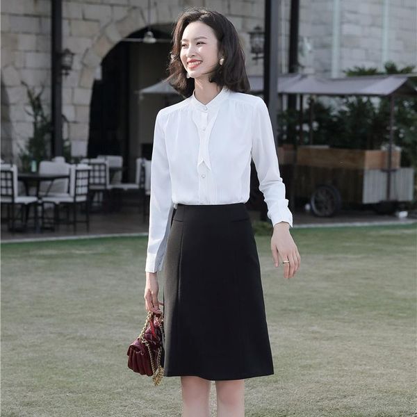 fashion 2 piece women blouse and skirt sets white long sleeve office ladies shirts ol styles women's blouses &
fashion 2 piece women blouse and skirt sets white long sleeve office ladies shirts ol styles women's blouses &