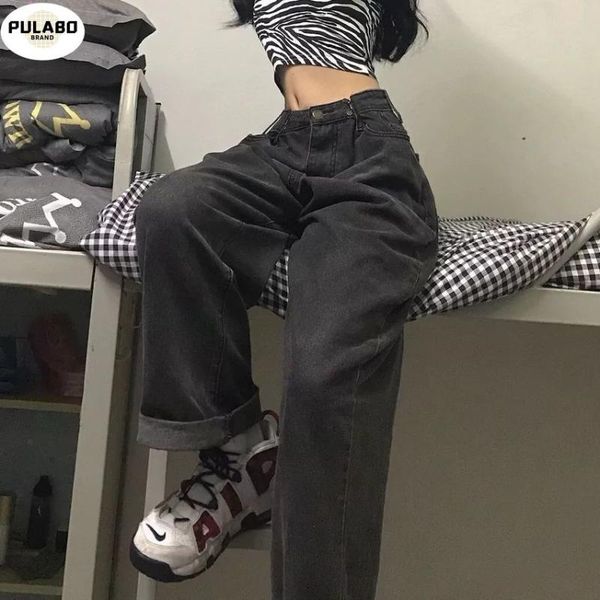 women's jeans women vintage adjustable high waist bf oversize wide leg trousers autumn ins all-match streetwear retro korean chic, Blue
women's jeans women vintage adjustable high waist bf oversize wide leg trousers autumn ins all-match streetwear retro korean chic, Blue
