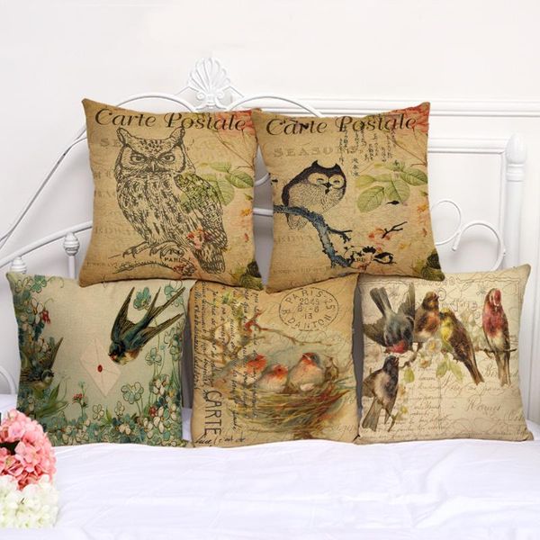 vintage bird cushion cover cotton linen decorative pillowcase chair seat square 45x45cm pillow home living textile a1157 cushion/decorative 
vintage bird cushion cover cotton linen decorative pillowcase chair seat square 45x45cm pillow home living textile a1157 cushion/decorative