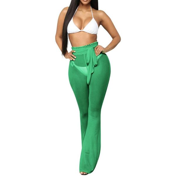 women beach mesh sheer bikini cover up swimwear transparent long pants trousers women's & capris, Black;white 
women beach mesh sheer bikini cover up swimwear transparent long pants trousers women's & capris, Black;white