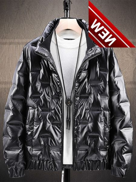glossy down jacket mens stand collar fashionable trendy coat winter new male thickened clothing, Black
glossy down jacket mens stand collar fashionable trendy coat winter new male thickened clothing, Black