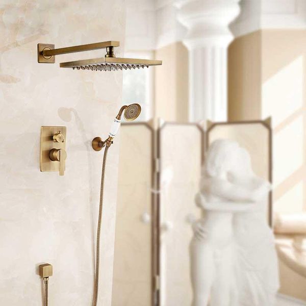 european style single handles 8" rainfall shower set faucet concealed mixers with handshower antique brass /black color bathroom sets
european style single handles 8" rainfall shower set faucet concealed mixers with handshower antique brass /black color bathroom sets