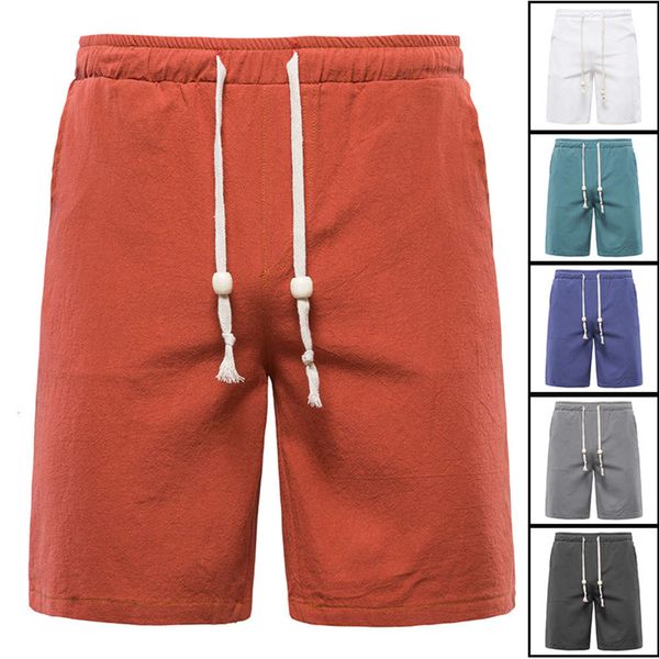men's shorts casual cotton and hemp capris men's beach middle pants summer fashionable linen shorts, White;black 
men's shorts casual cotton and hemp capris men's beach middle pants summer fashionable linen shorts, White;black