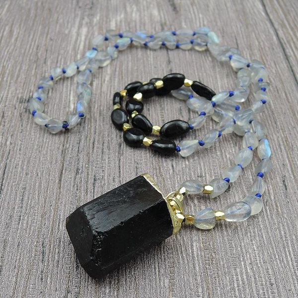 pendant necklaces natural black tourmaline point pendants 8-10mm labradorite irregular pebble beads knot handmade 30inch 40inch, Silver
pendant necklaces natural black tourmaline point pendants 8-10mm labradorite irregular pebble beads knot handmade 30inch 40inch, Silver