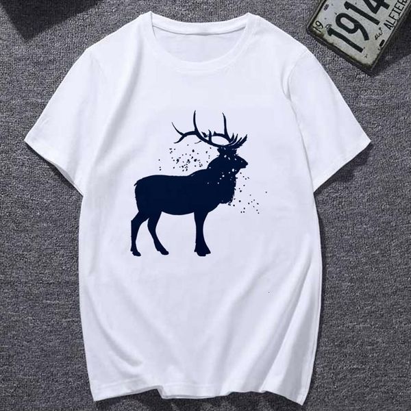 vintage elk print summer harajuku women fashion oversized female clothing tees fun graphics, White
vintage elk print summer harajuku women fashion oversized female clothing tees fun graphics, White