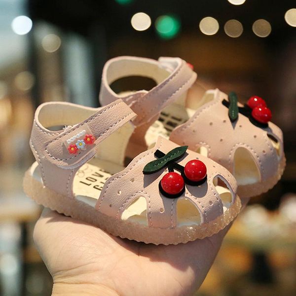 sandals children's women's summer baby soft sole shoes small cherry girl bun, Black;red
sandals children's women's summer baby soft sole shoes small cherry girl bun, Black;red
