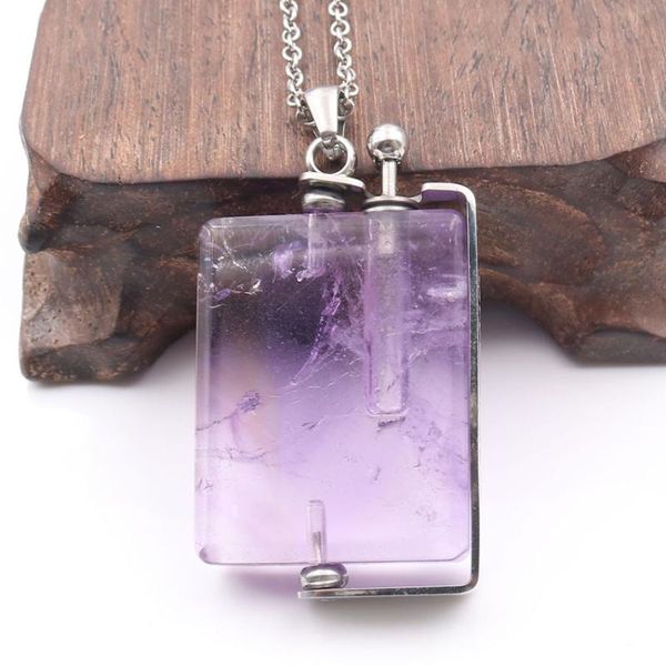 pendant necklaces natural stone bottle healing jewelry crystal necklace amethysts quartz men's and women's fashion gift for gril, Silver
pendant necklaces natural stone bottle healing jewelry crystal necklace amethysts quartz men's and women's fashion gift for gril, Silver