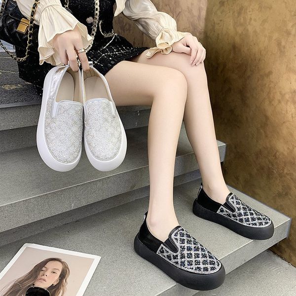 Women Casual Shoes Spring Women Flats Shoes Fashion Crystal Breathable Vulcanization Slip-on Women Sneakers Zapatos De Mujer, Silver
Women Casual Shoes Spring Women Flats Shoes Fashion Crystal Breathable Vulcanization Slip-on Women Sneakers Zapatos De Mujer, Silver
